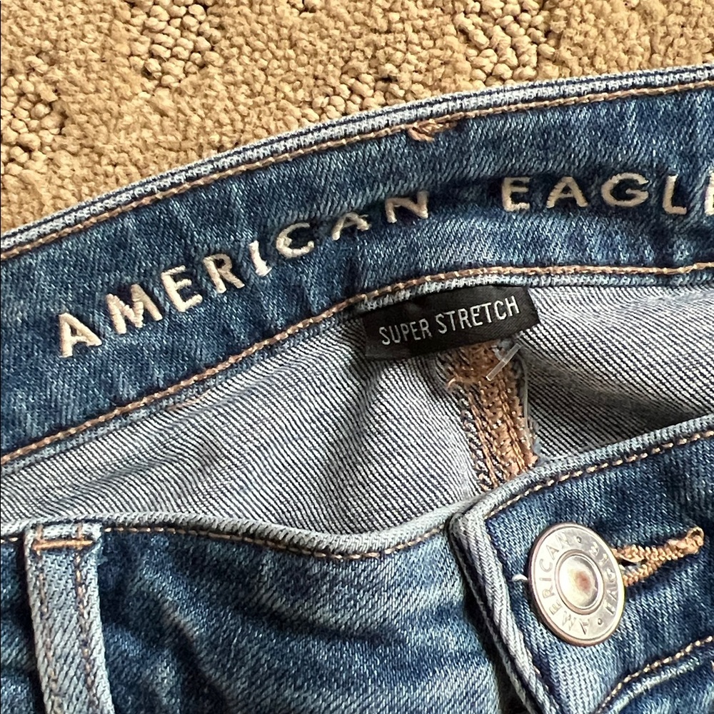 American Eagle AEO  High Rise Skinny Jeans long Tall 32 Inseam - Picture 3 of 7